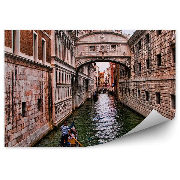 Papier peint Gondole touristes voyage canal italie