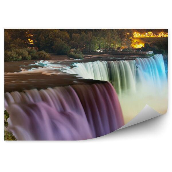 Papier peint Chutes du Niagara Eau Lumière Végétation