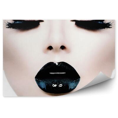 Papier peint Modèle de beauté à la mode avec maquillage noir et longs cils