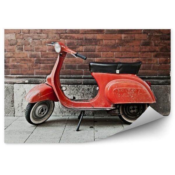 Papier peint Vespa rouge