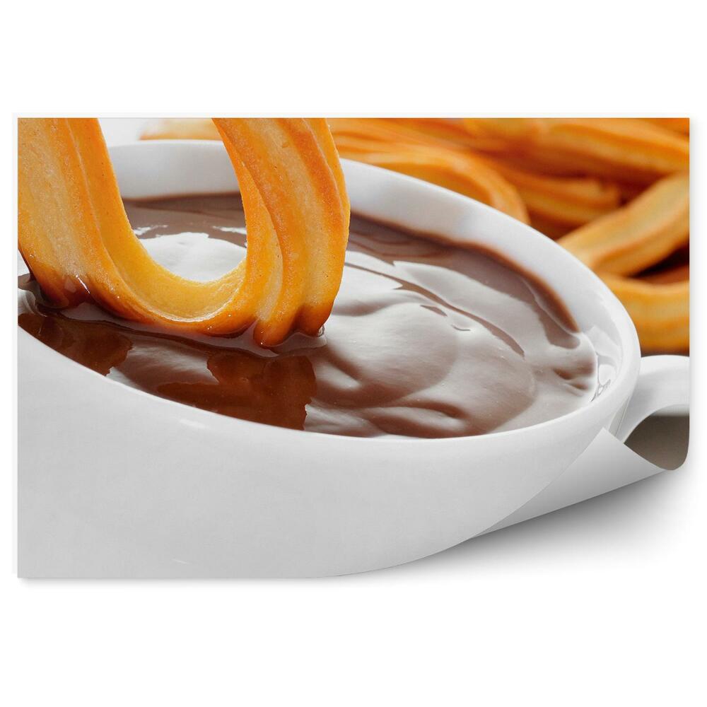 Tapisserie panoramique Churros au chocolat snack sucré produits de boulangerie