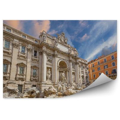 Papier peint Fontaine di trevi sculptures eau bâtiments