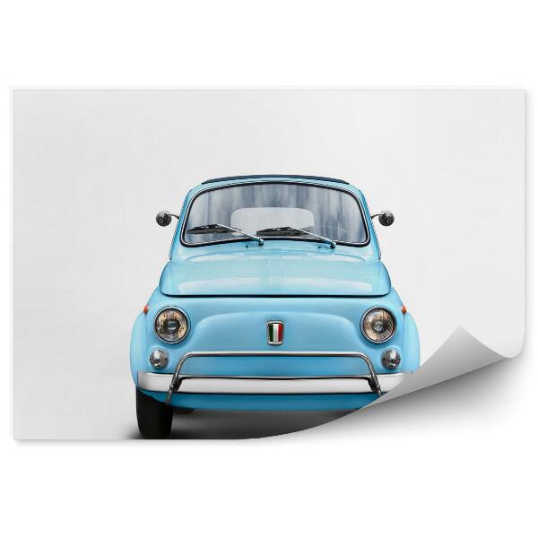 Papier peint Fiat 500 bleue