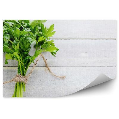 Papier peint Bouquet de persil sur panneaux blancs