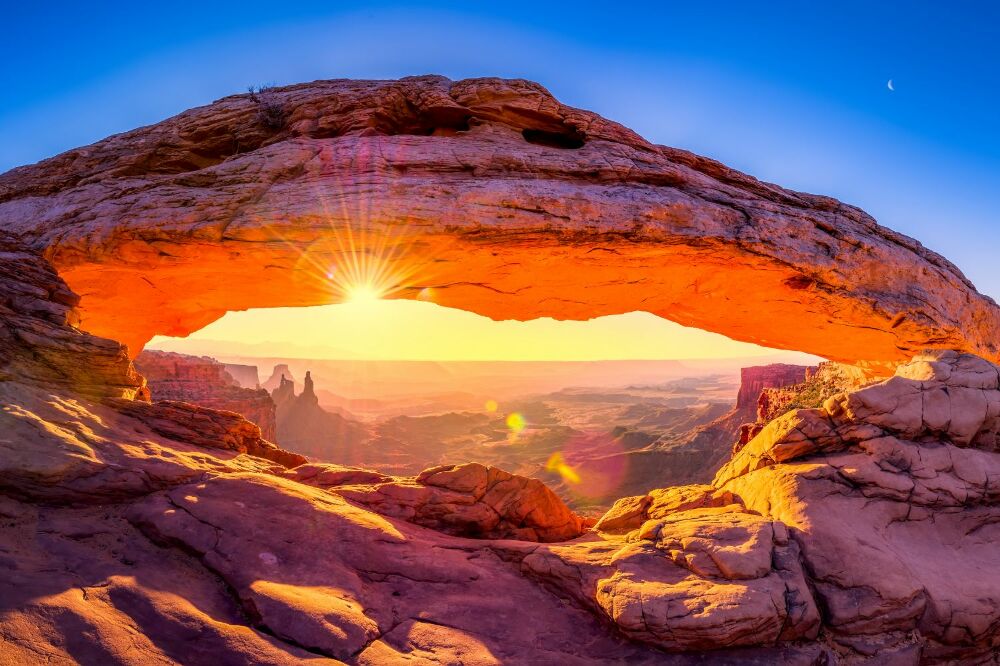 Papier peint panoramique Arche de Mesa au lever du soleil