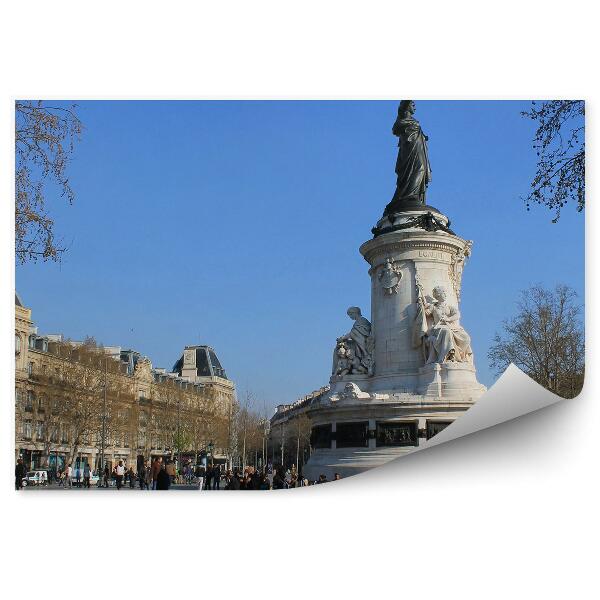 Papier peint Arbres Feuillus Place de la République Fontaine Paris France