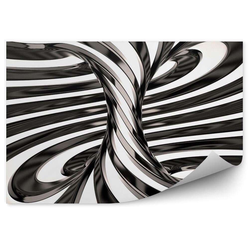 Papier peint Tourbillon Noir Et Blanc 3d