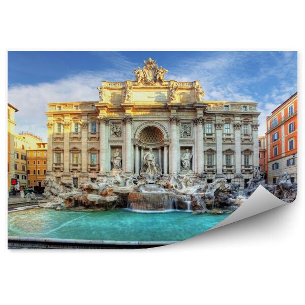 Papier peint panoramique Fontaine de Trevi Rome Italie