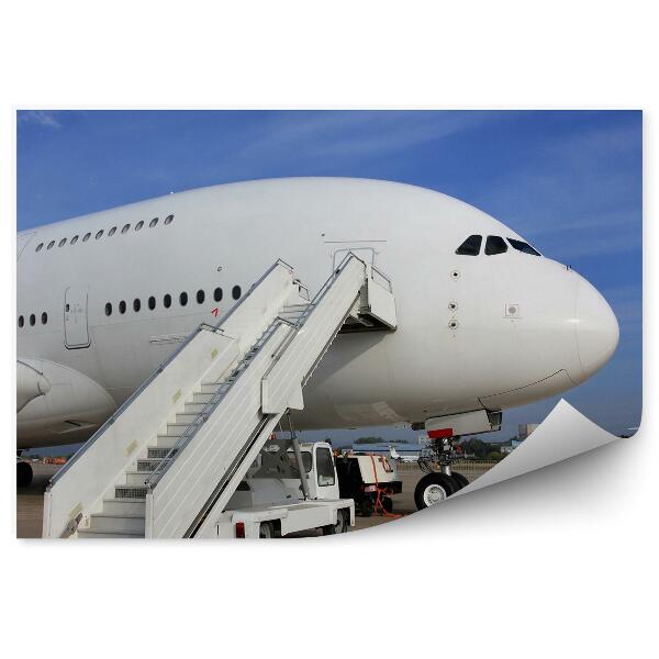 Papier peint Escalier d'accès à l'avion de transport de passagers