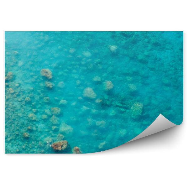 Papier peint Pierres Mer Eau Turquoise