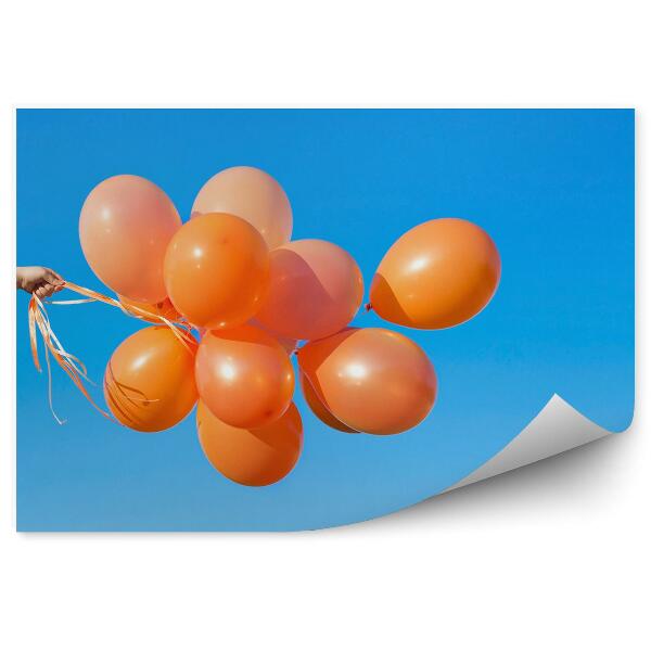 Papier peint Ballons Orange Ciel