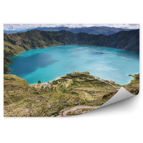 Papier peint Lac dans la caldeira du volcan Quilotoa