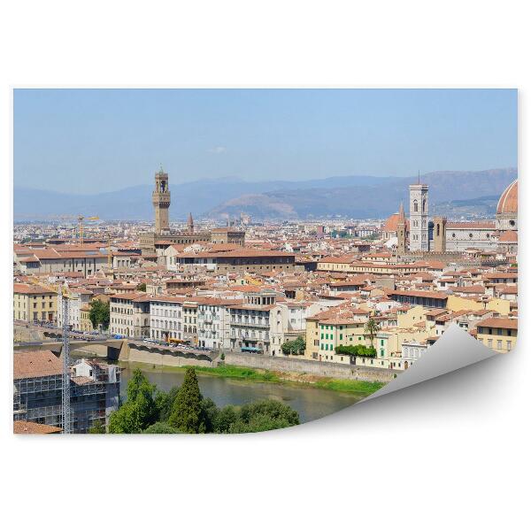 Papier peint Vue d'oiseau Florence Cathédrale Santa Maria Del Fiore Bâtiments