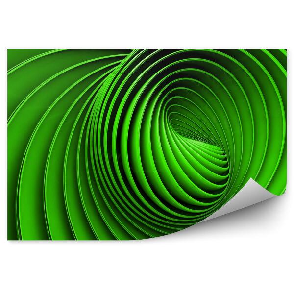 Papier peint Spirale Verte 3d