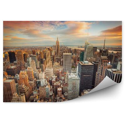 Papier peint New york manhattan au coucher du soleil