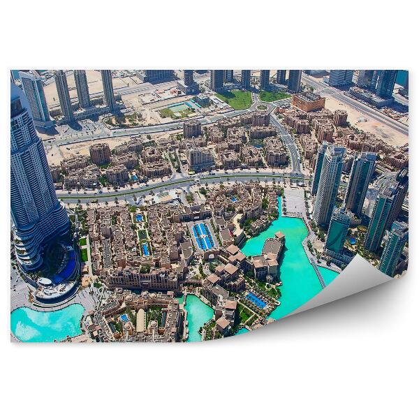 Papier peint Vue d'oiseau Gratte-ciel Océan Dubaï