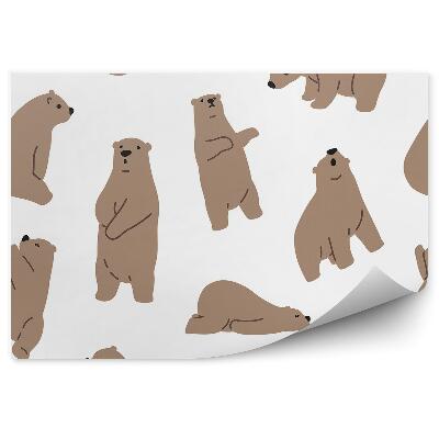 Tapisserie panoramique Motif d'animaux en forme d'ours