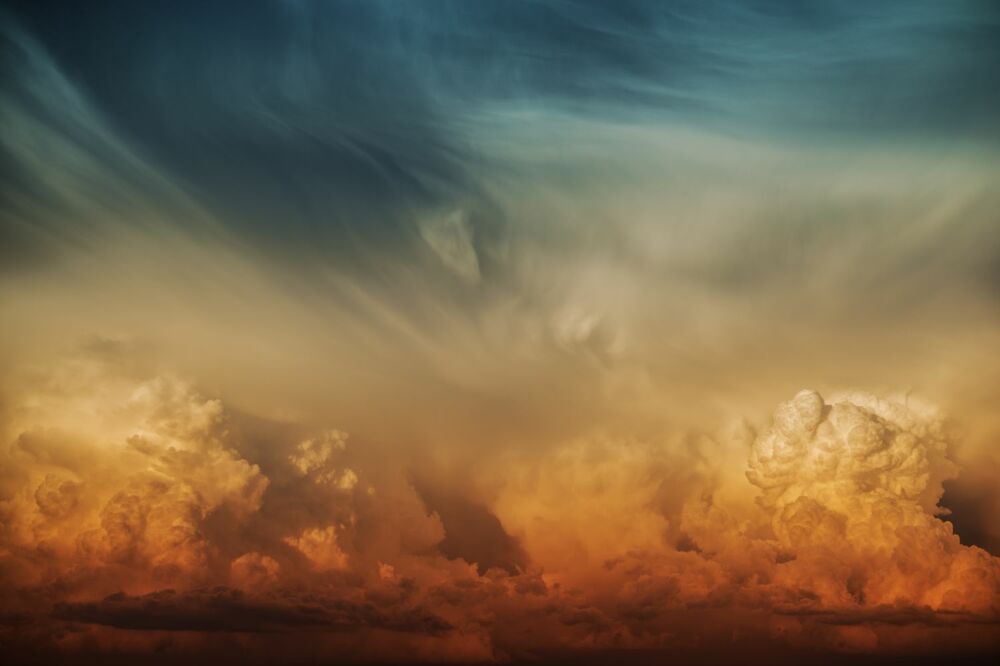 Tapisserie murale Nuage d'orage en arrière-plan