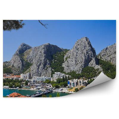 Papier peint Montagnes rocheuses ville pont eau