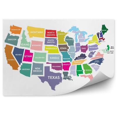 Papier peint Carte des états américains