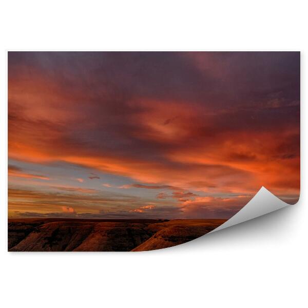 Papier peint Canyon Rocks Idaho Sky Clouds Idaho Sunset