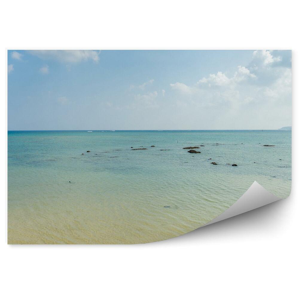 Papier peint Plage Eau Bleue
