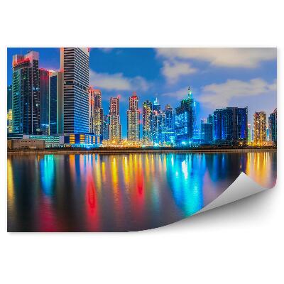 Papier peint Gratte-ciel Ciel Nuages Océan Dubaï