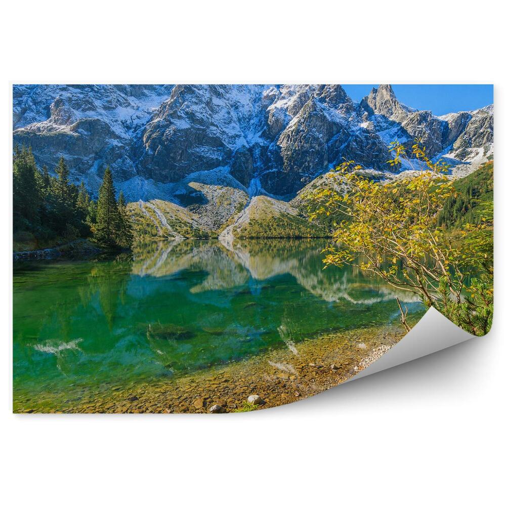 Papier peint Image miroir des Tatras dans le lac Morskie Oko