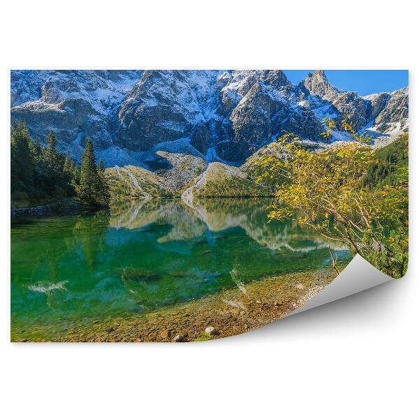 Papier peint Image miroir des Tatras dans le lac Morskie Oko