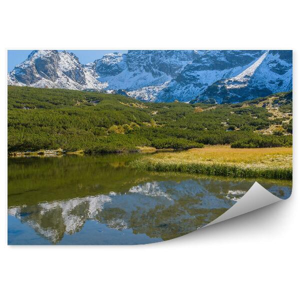 Papier peint Paysage des montagnes des Tatras Étang noir dans la vallée de Gasienicowa