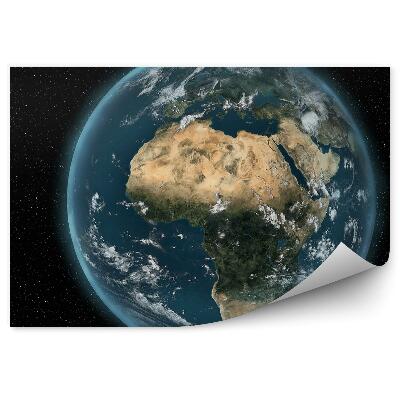 Papier peint Planète Terre Océans Continents Ciel Étoiles