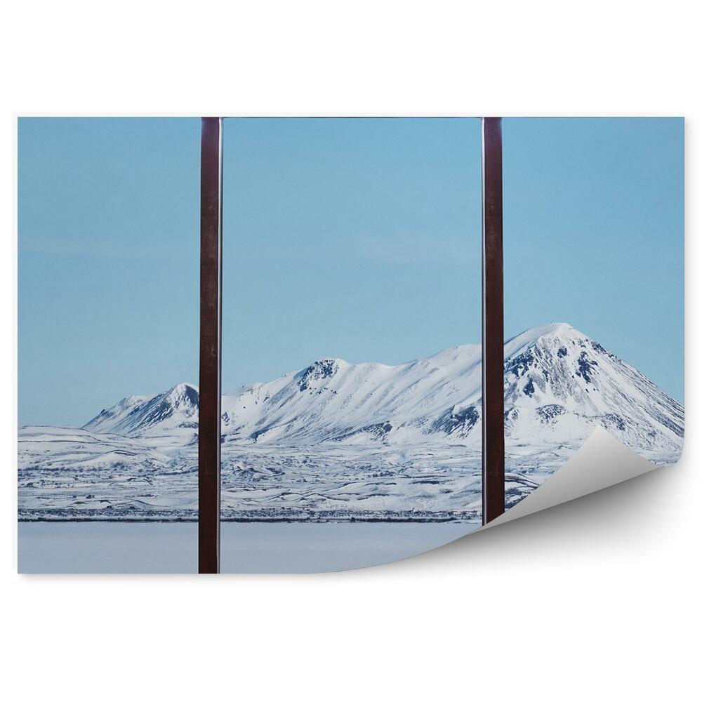 Papier peint Paysage d'hiver montagne pic neige