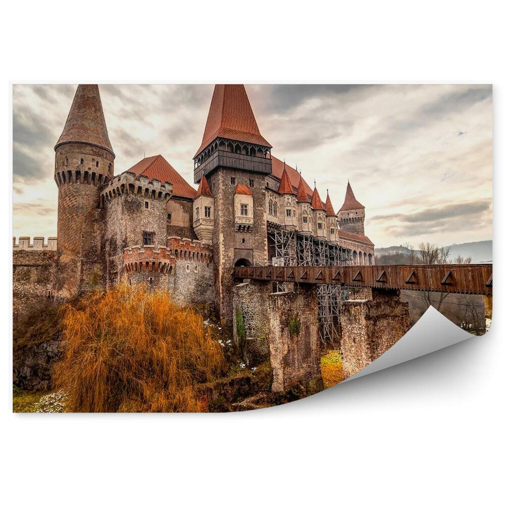 Papier peint Roumanie vieux château ruines pont