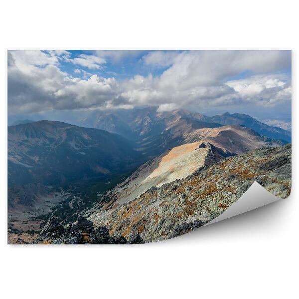 Papier peint Montagnes Rochers Nature Ciel Nuages