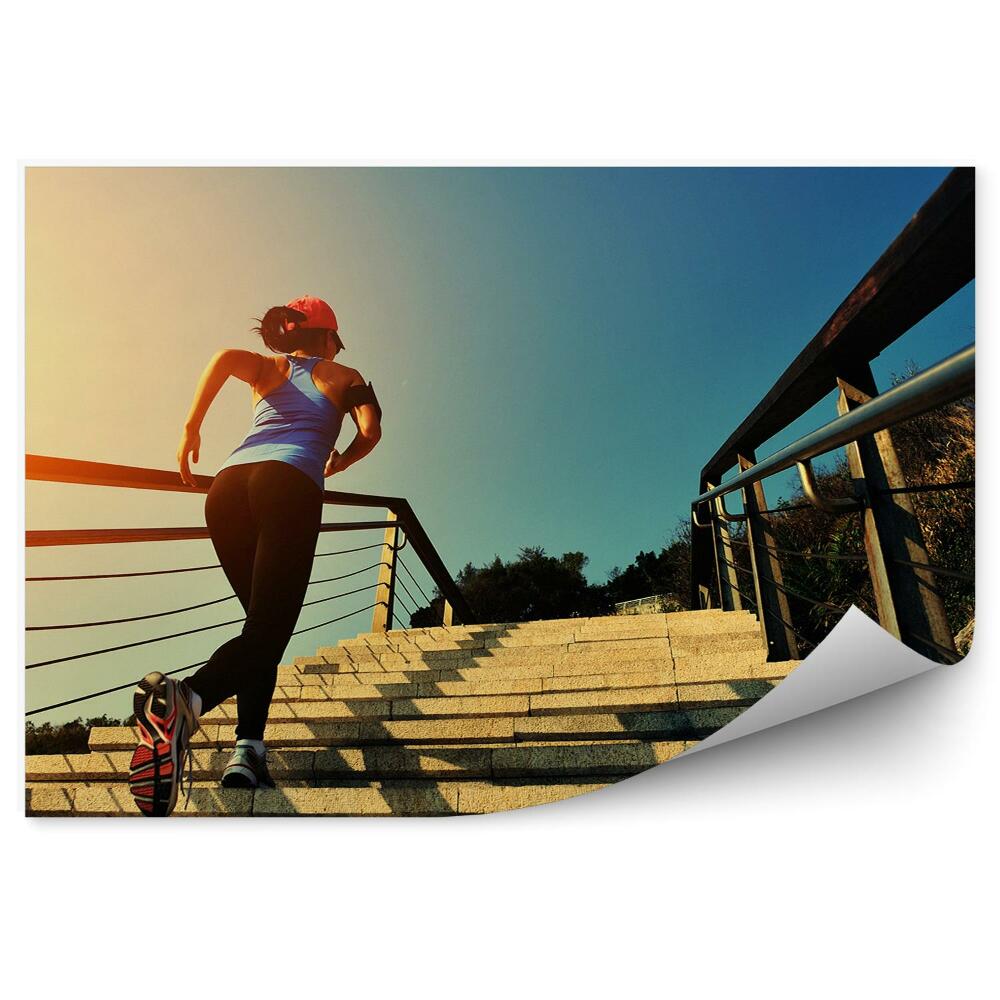 Papier peint Escalier de course sport fitness