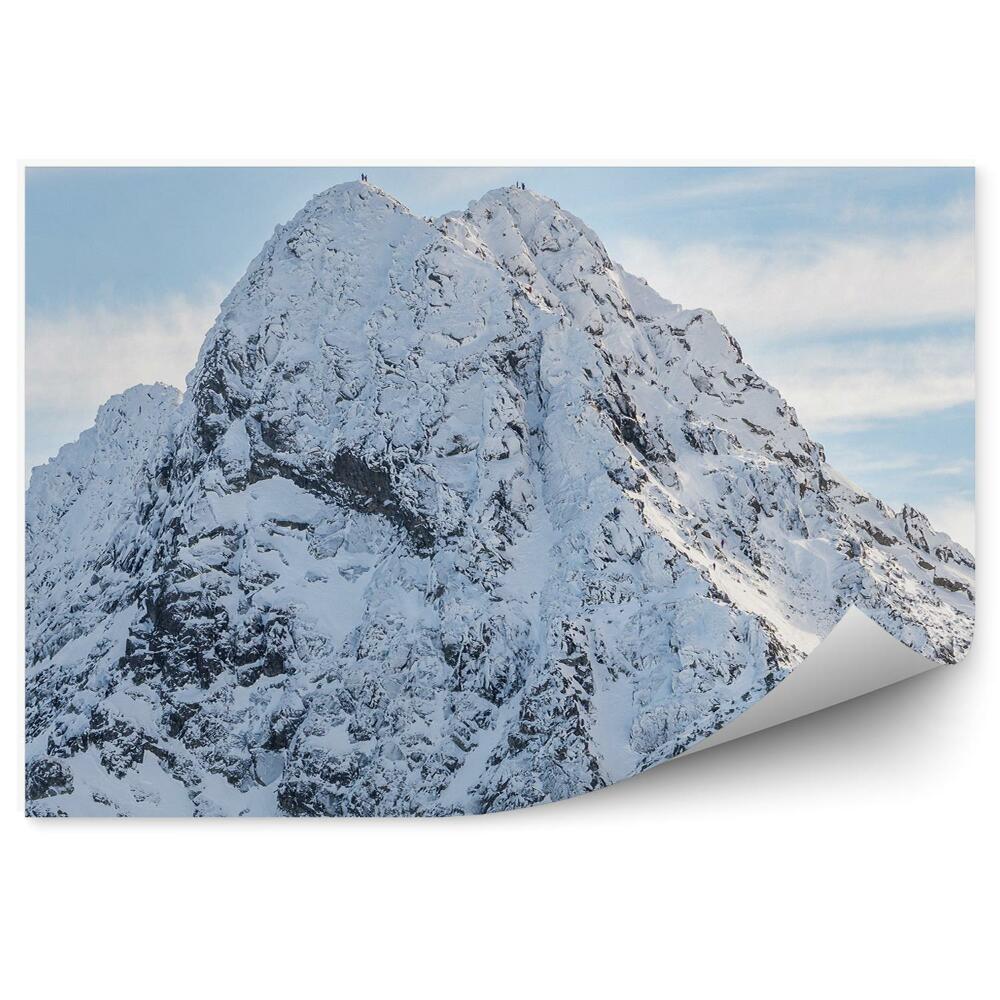 Papier peint Świnica Tatra Montagnes Neige Nuages Ciel