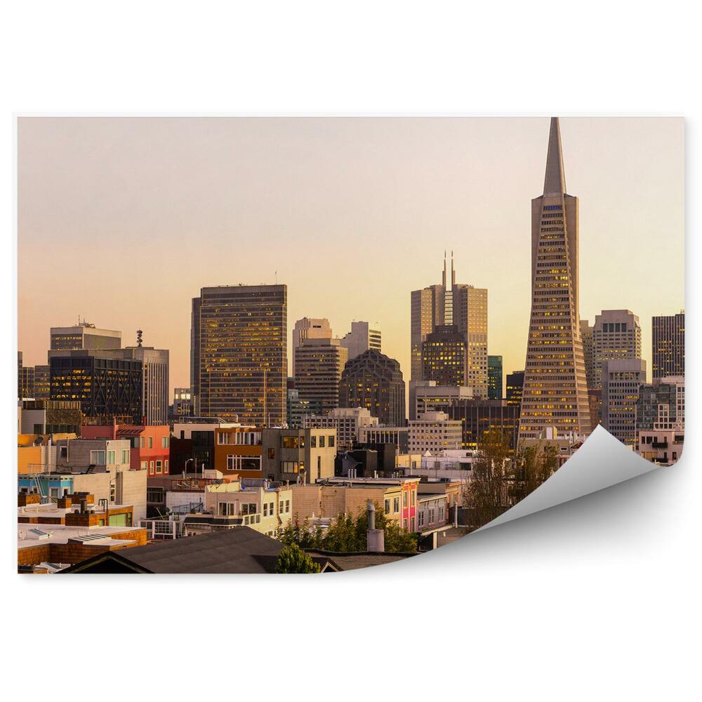 Papier peint Bâtiments Gratte-ciel Coucher de soleil San Francisco