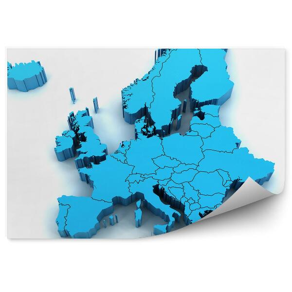 Papier peint Contour des pays d'europe