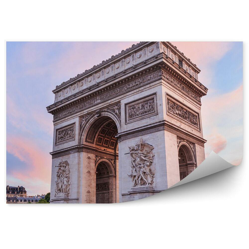 Papier peint Arc de Triomphe Personnes Arbres Coucher de soleil Bâtiments