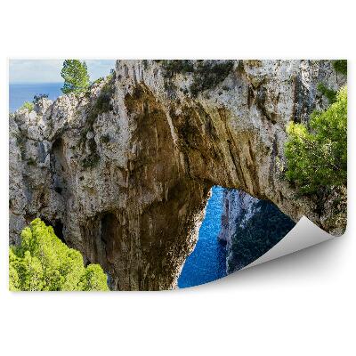 Papier peint Île de Capari italie rochers collines nature