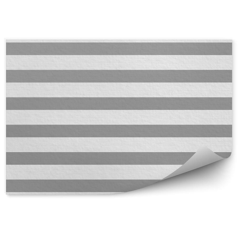 Papier peint Rayures blanches et grises