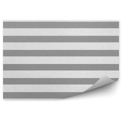 Papier peint Rayures blanches et grises