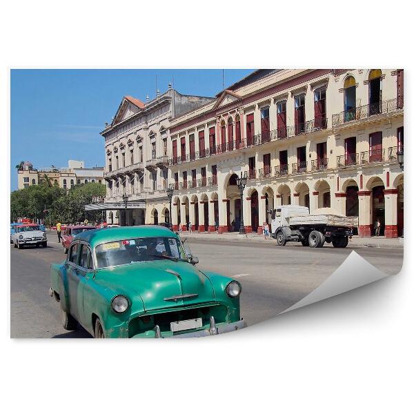 Papier peint façade bâtiments voitures architecture cuba