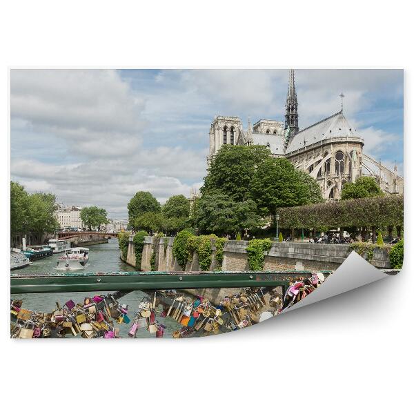 Papier peint Paris france amour pont cadenas