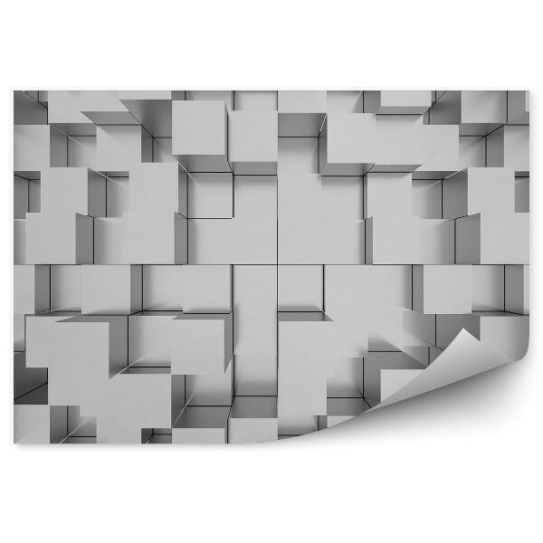 Papier peint Mosaïque 3d blanche