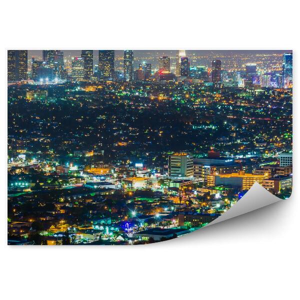 Papier peint Vue d'oiseau Los Angeles Lumières