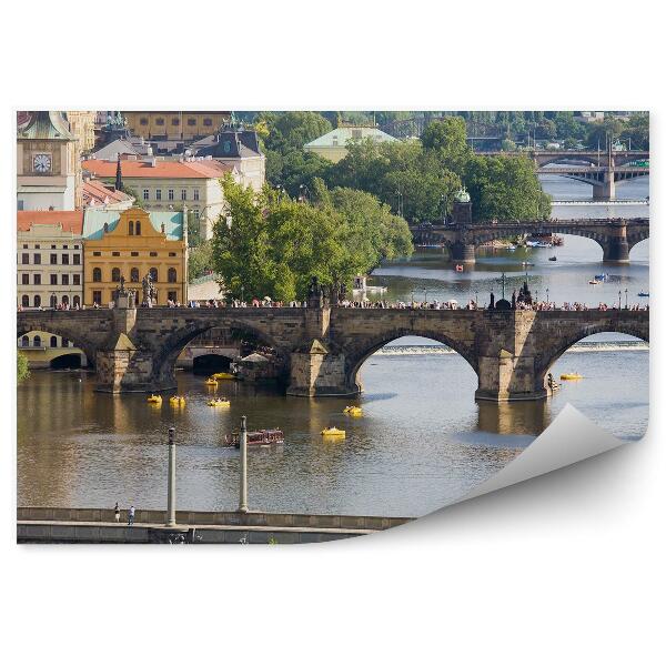 Papier peint Ponts de Prague paysage architecture