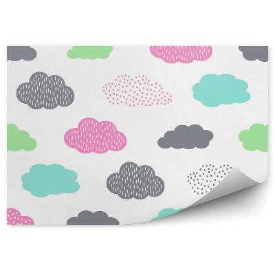 Tapisserie panoramique Nuages colorés