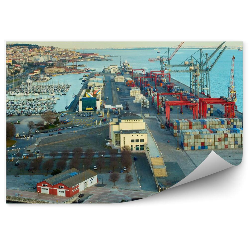 Papier peint Port Transport d'eau Bateaux Navires Bâtiments Lisbonne