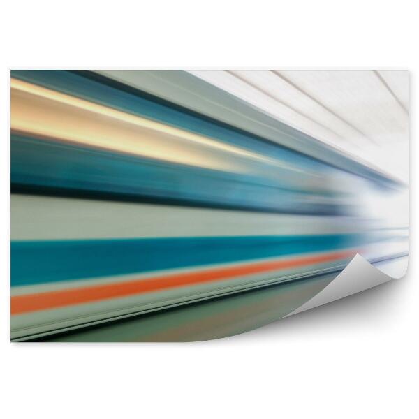 Papier peint Train rapide couleur mouvement ligne